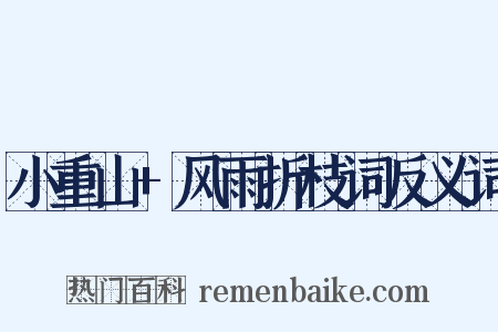 小重山+风雨折枝词反义词是什么意思的图片